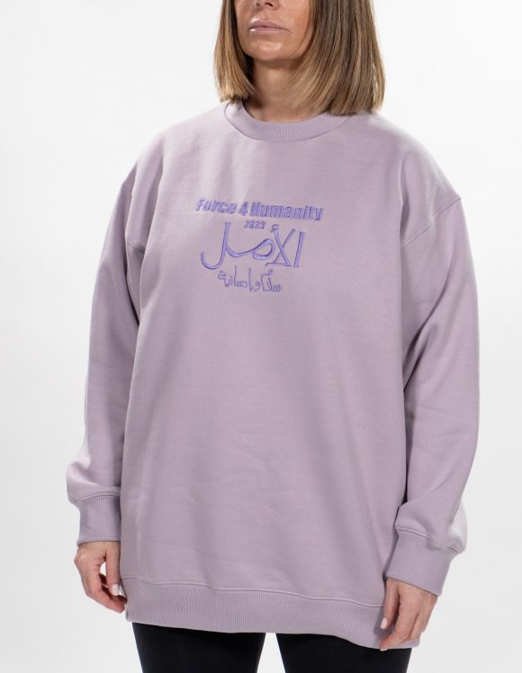 Lavender Oversized Sweatshirt For Women